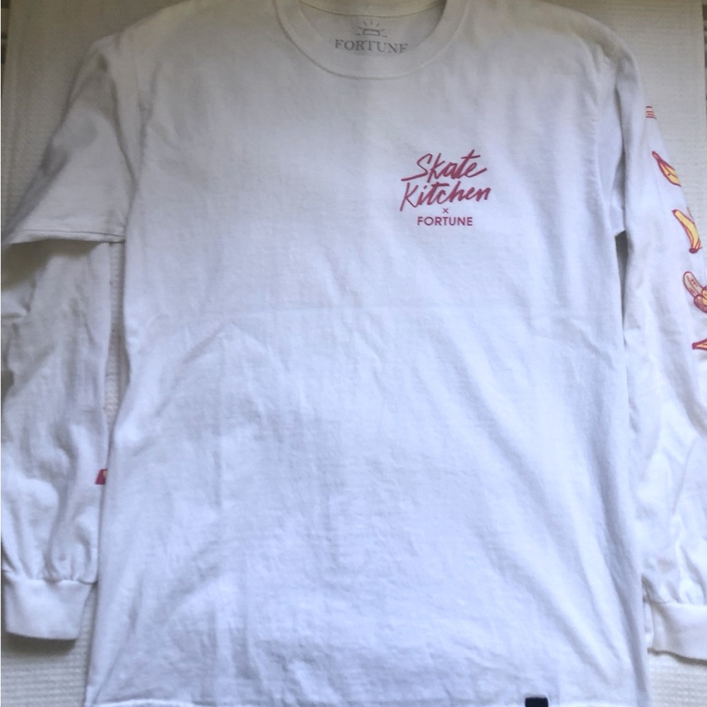 SKATE KITCHEN x FORTUNE Collab White Long Sleeve Shirt, size M